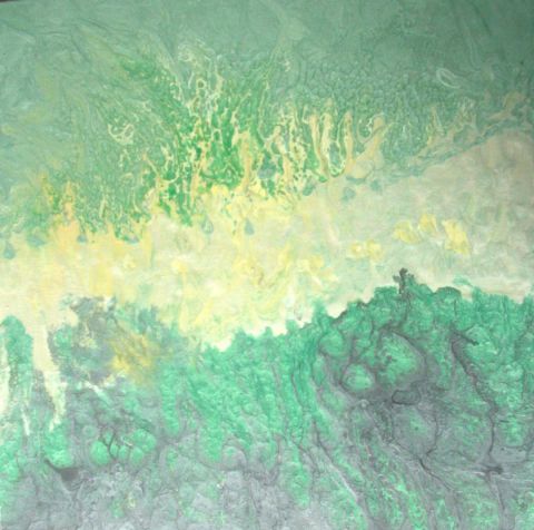 INSENSE1690 40X40 TECHNIQUE MIXTE SUR DIBOND